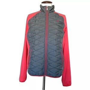 Ariat Women's Cloud 9 Jacket Quilted Insulated Sz XL Zip Up Lightweight Gray/Red